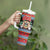 Personalized Antigua and Barbuda Christmas Tumbler With Handle Coat Of Arms With Snowman - Wonder Print Shop