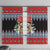 Antigua and Barbuda Christmas Window Curtain Coat Of Arms With Snowman - Wonder Print Shop