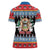 Personalized Antigua and Barbuda Christmas Women Polo Shirt Coat Of Arms With Snowman - Wonder Print Shop