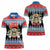 Personalized Antigua and Barbuda Christmas Women Polo Shirt Coat Of Arms With Snowman - Wonder Print Shop
