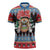 Personalized Antigua and Barbuda Christmas Zipper Polo Shirt Coat Of Arms With Snowman - Wonder Print Shop