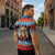 Personalized Antigua and Barbuda Christmas Zipper Polo Shirt Coat Of Arms With Snowman - Wonder Print Shop