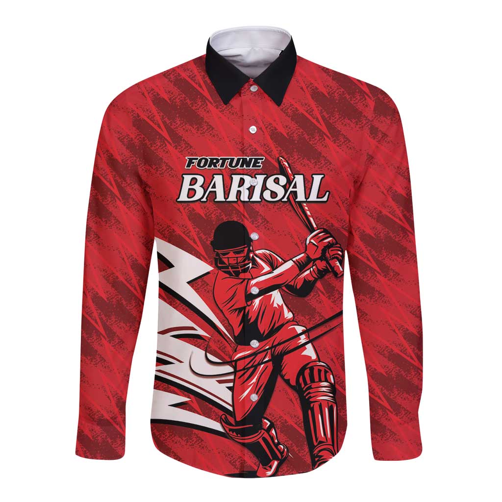 Custom Barishal Cricket Fortune Long Sleeve Button Shirt Southern Army Champions - Wonder Print Shop