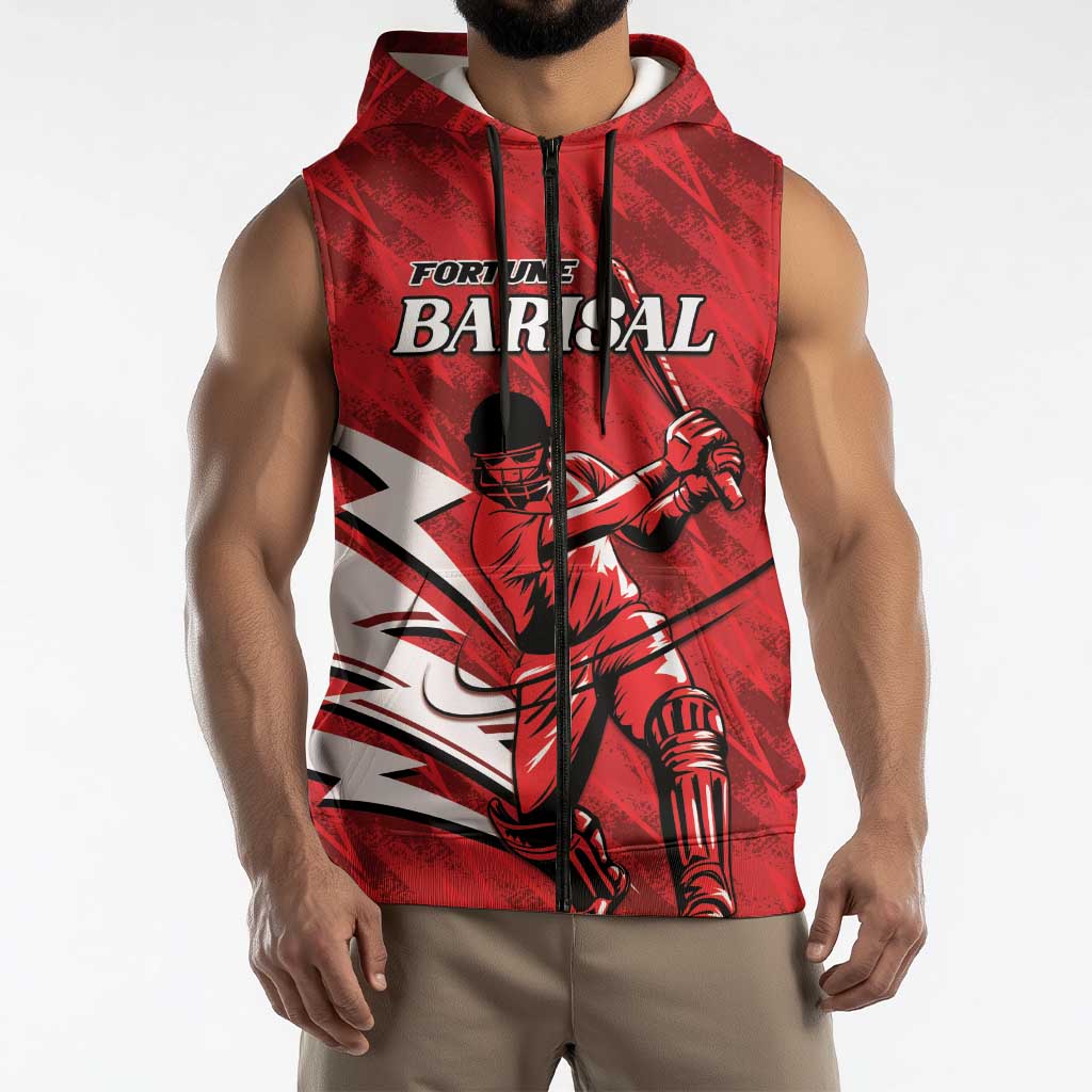 Custom Barishal Cricket Fortune Sleeveless Zip Hoodie Southern Army Champions - Wonder Print Shop