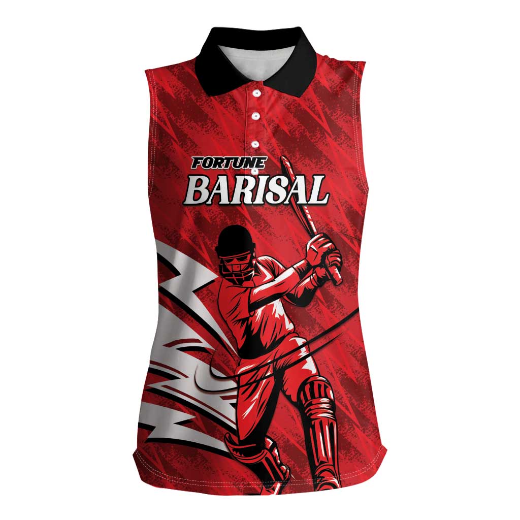 Custom Barishal Cricket Fortune Women Sleeveless Polo Shirt Southern Army Champions - Wonder Print Shop