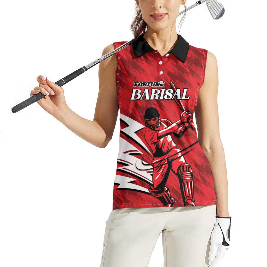 Custom Barishal Cricket Fortune Women Sleeveless Polo Shirt Southern Army Champions - Wonder Print Shop