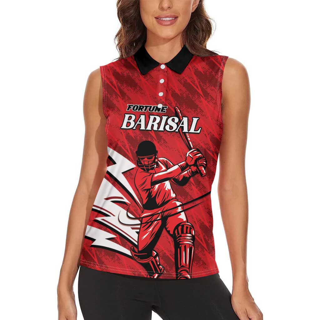 Custom Barishal Cricket Fortune Women Sleeveless Polo Shirt Southern Army Champions - Wonder Print Shop
