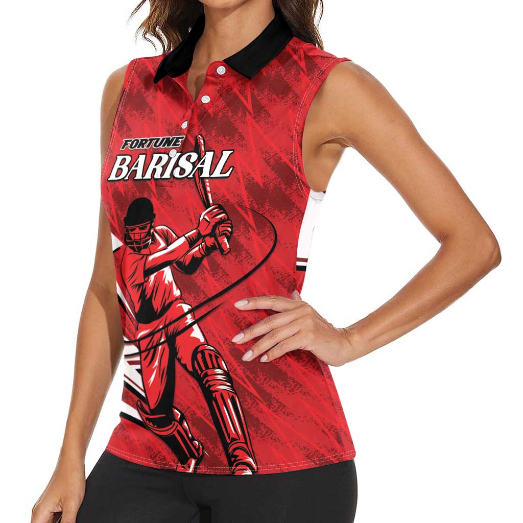 Custom Barishal Cricket Fortune Women Sleeveless Polo Shirt Southern Army Champions - Wonder Print Shop