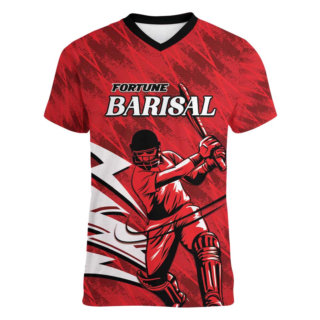 Custom Barishal Cricket Fortune Women V-Neck T-Shirt Southern Army Champions - Wonder Print Shop
