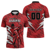 Custom Barishal Cricket Fortune Zipper Polo Shirt Southern Army Champions - Wonder Print Shop