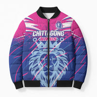 Custom Chittagong Cricket Bomber Puffer Jacket Faith Honour Strength - Wonder Print Shop