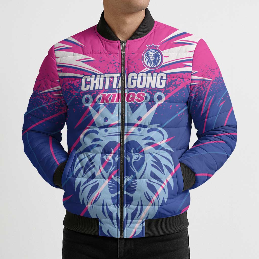 Custom Chittagong Cricket Bomber Puffer Jacket Faith Honour Strength - Wonder Print Shop