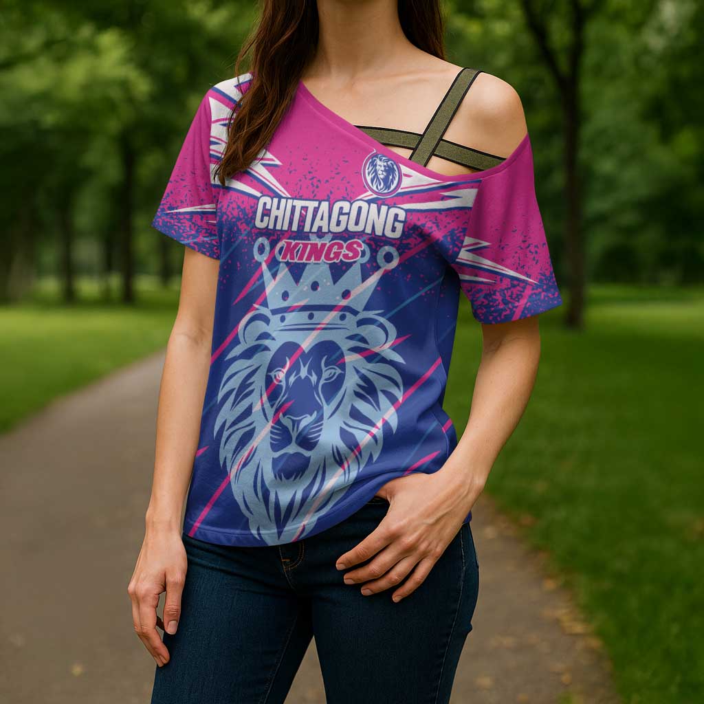 Custom Chittagong Cricket Cross Shoulder Shirt Faith Honour Strength - Wonder Print Shop