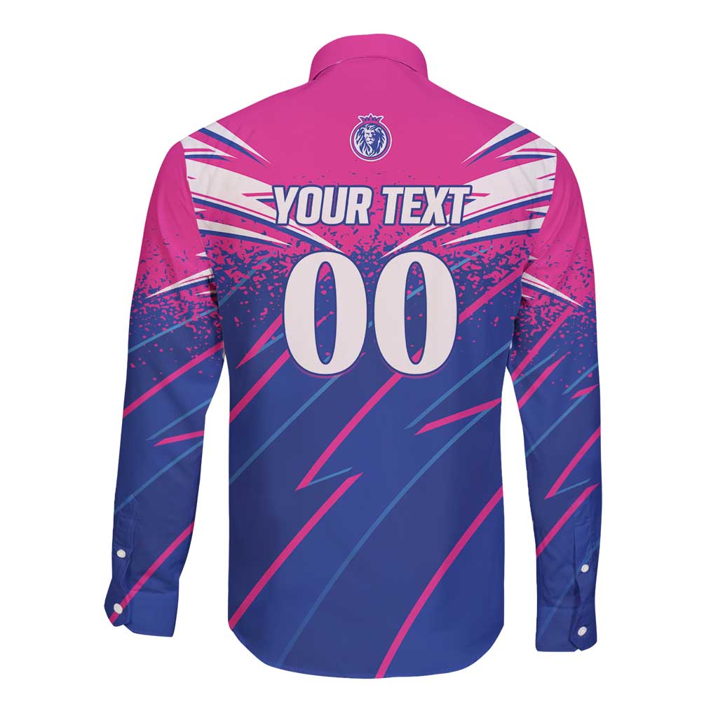 Custom Chittagong Cricket Long Sleeve Button Shirt Faith Honour Strength - Wonder Print Shop