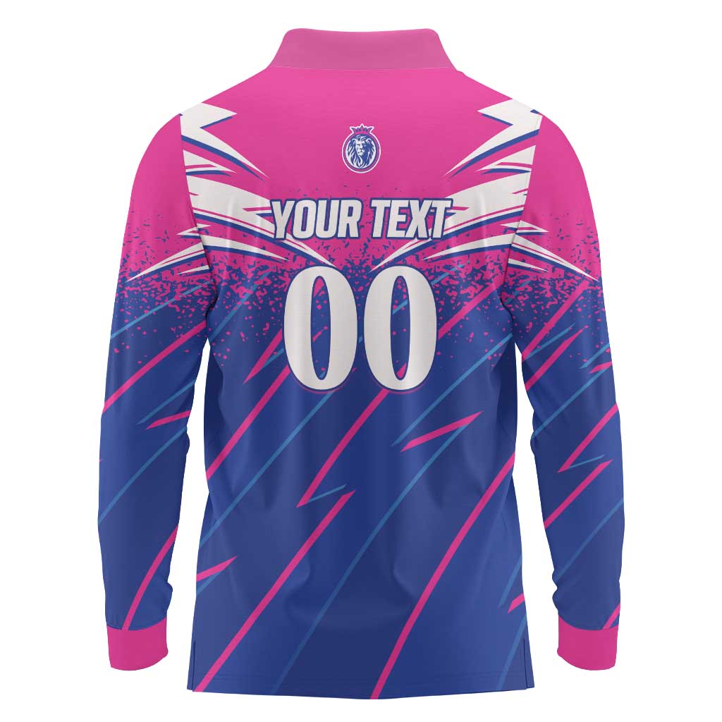 Custom Chittagong Cricket Long Sleeve Polo Shirt Faith Honour Strength - Wonder Print Shop