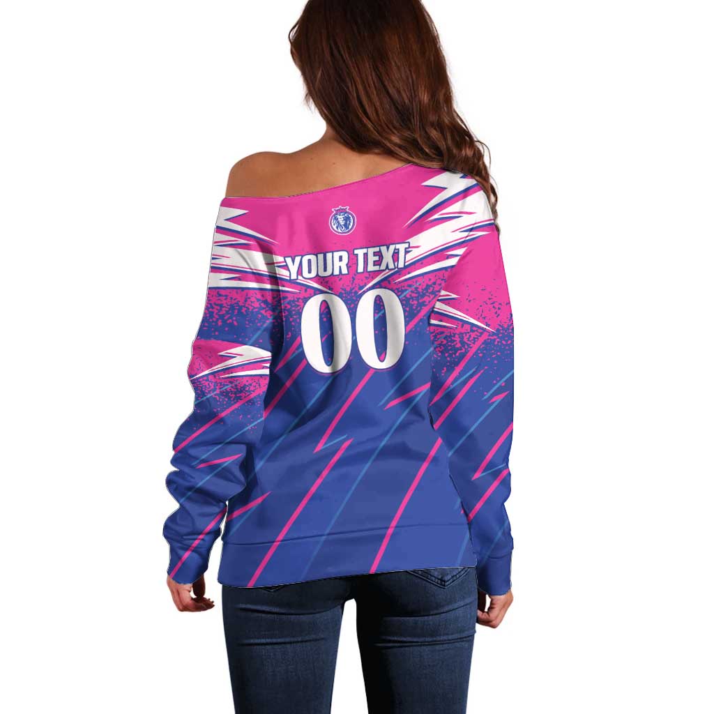 Custom Chittagong Cricket Off Shoulder Sweater Faith Honour Strength - Wonder Print Shop