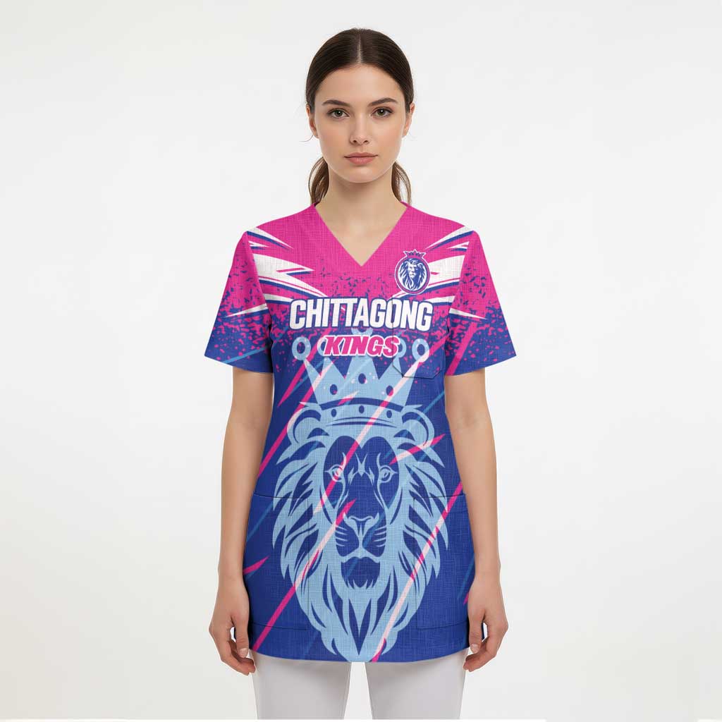 Custom Chittagong Cricket Scrub Top Faith Honour Strength - Wonder Print Shop