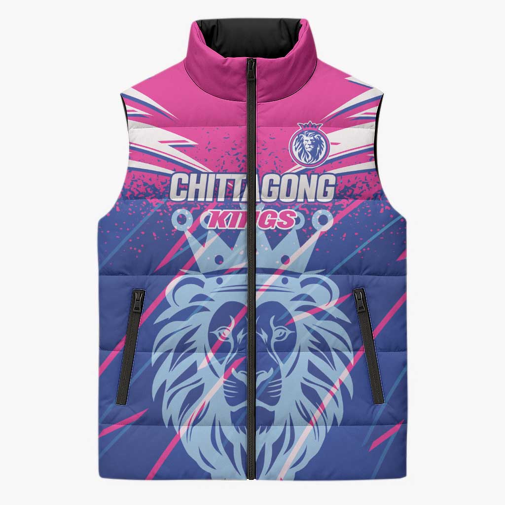 Custom Chittagong Cricket Sleeveless Puffer Jacket Faith Honour Strength - Wonder Print Shop