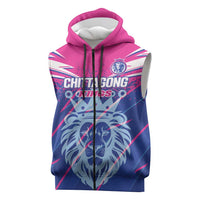 Custom Chittagong Cricket Sleeveless Zip Hoodie Faith Honour Strength - Wonder Print Shop
