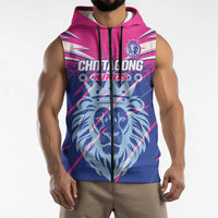 Custom Chittagong Cricket Sleeveless Zip Hoodie Faith Honour Strength - Wonder Print Shop