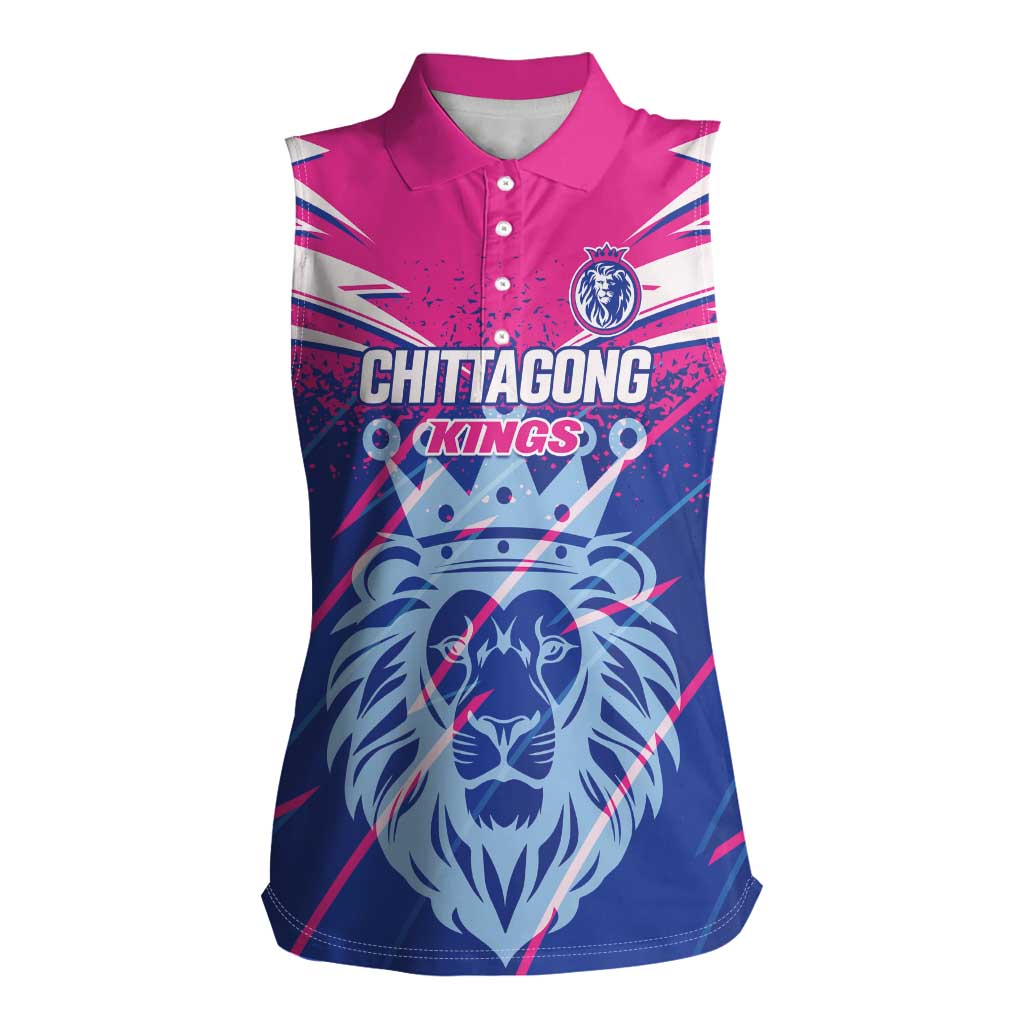Custom Chittagong Cricket Women Sleeveless Polo Shirt Faith Honour Strength - Wonder Print Shop
