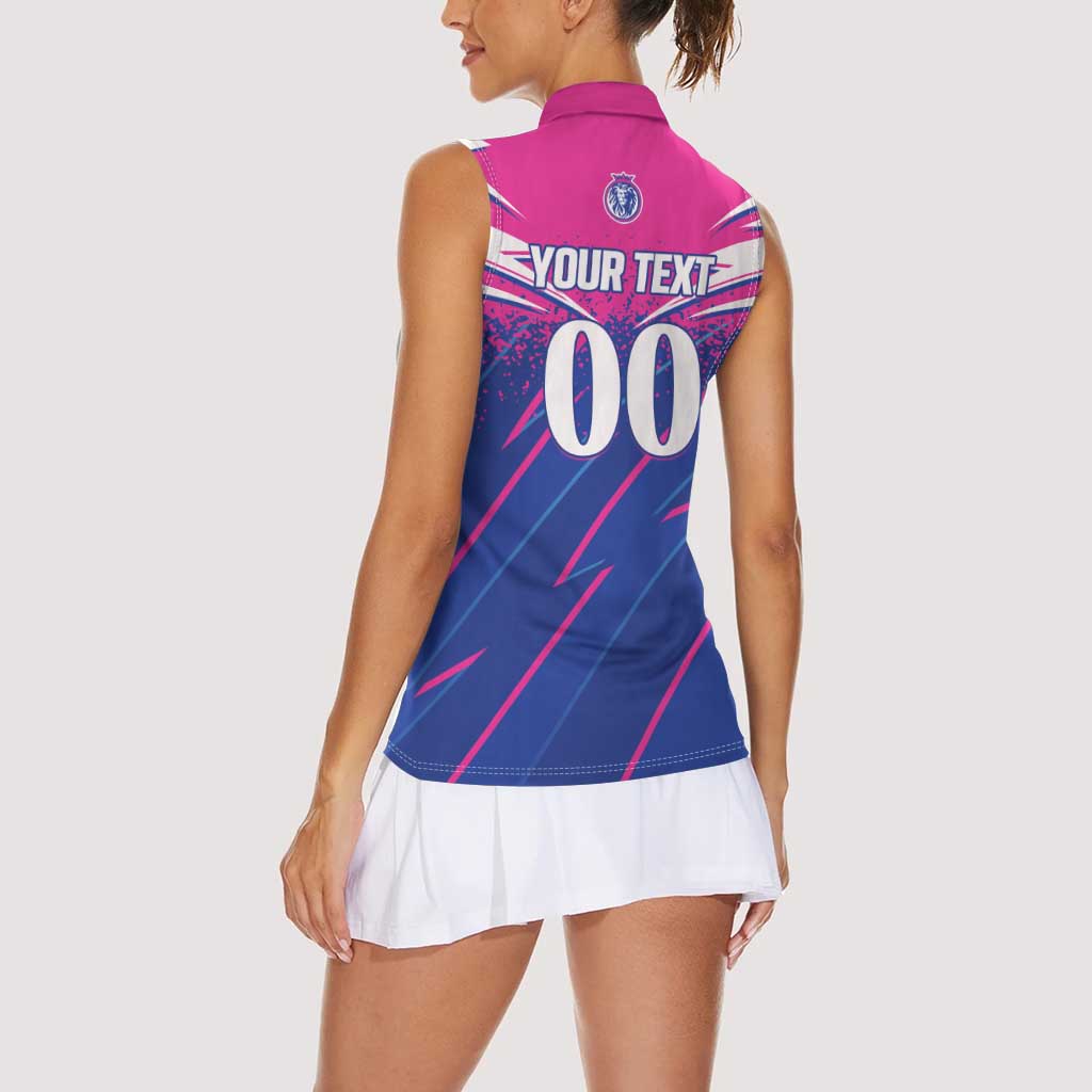 Custom Chittagong Cricket Women Sleeveless Polo Shirt Faith Honour Strength - Wonder Print Shop