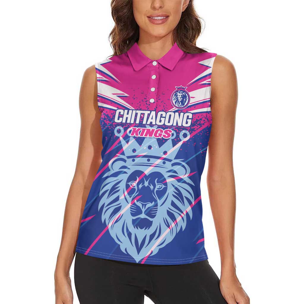 Custom Chittagong Cricket Women Sleeveless Polo Shirt Faith Honour Strength - Wonder Print Shop