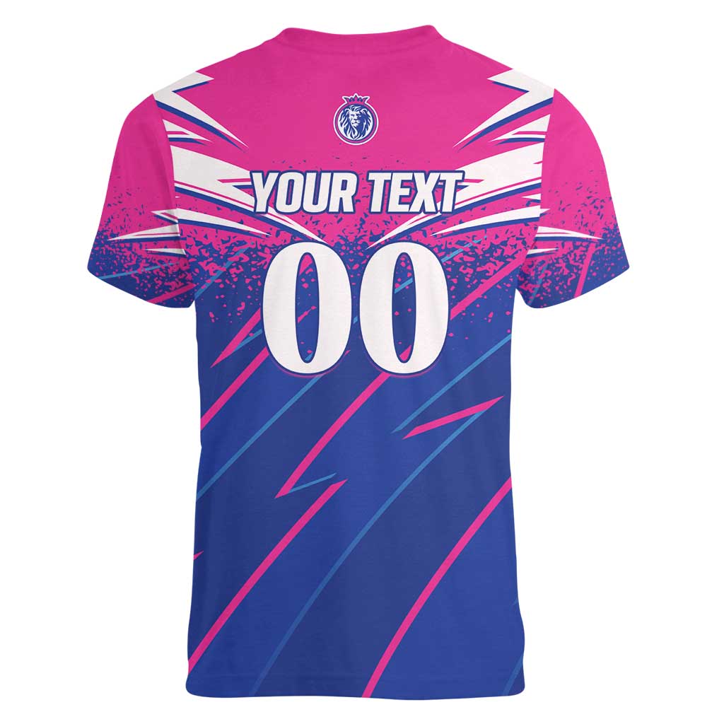 Custom Chittagong Cricket Women V-Neck T-Shirt Faith Honour Strength - Wonder Print Shop