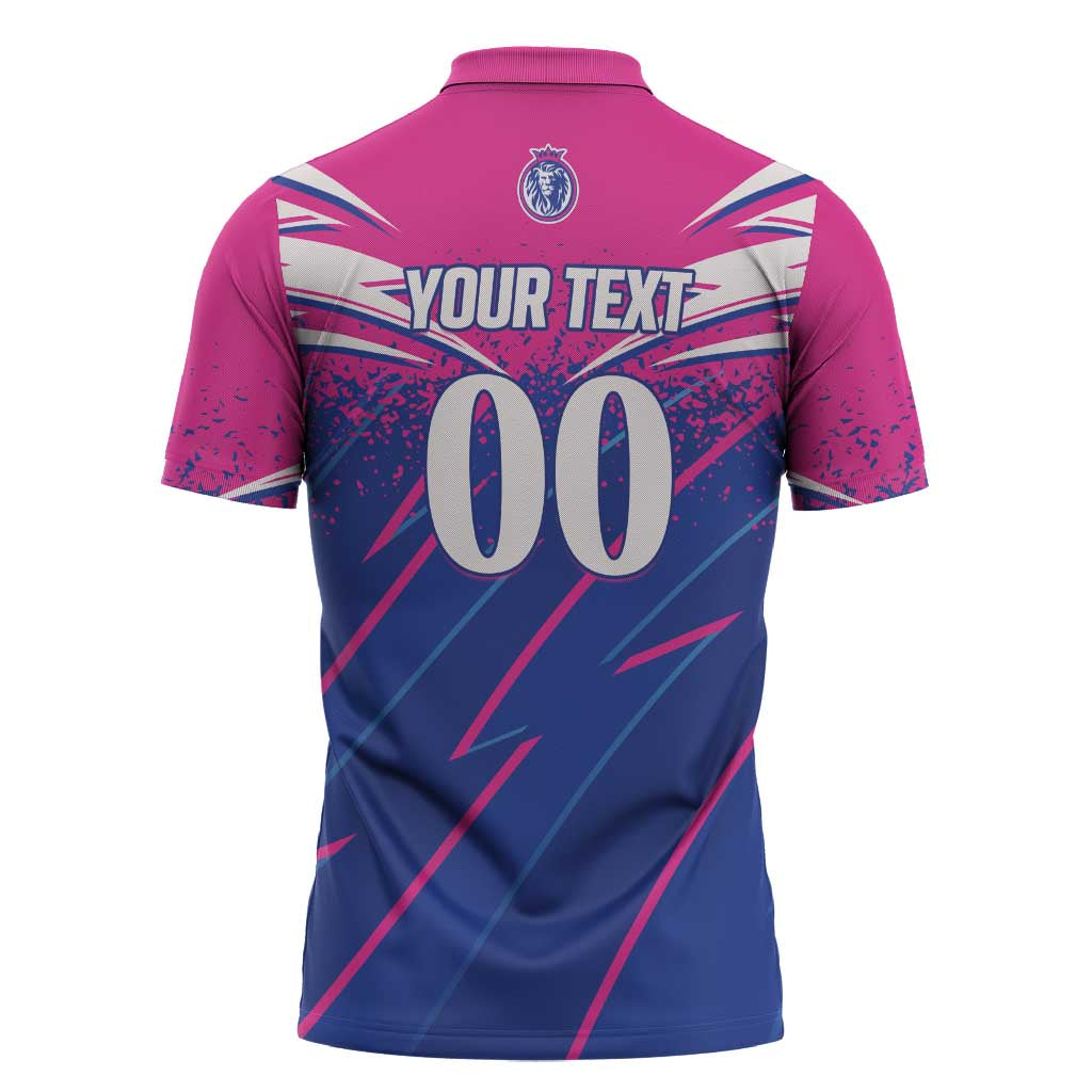 Custom Chittagong Cricket Zipper Polo Shirt Faith Honour Strength - Wonder Print Shop