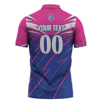 Custom Chittagong Cricket Zipper Polo Shirt Faith Honour Strength - Wonder Print Shop