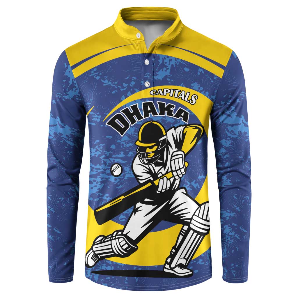 Custom Dhaka Cricket Capitals Button Sweatshirt Together We Rise - Wonder Print Shop