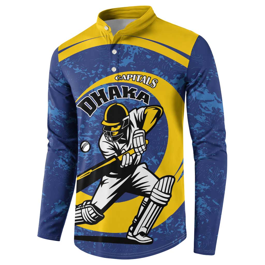 Custom Dhaka Cricket Capitals Button Sweatshirt Together We Rise - Wonder Print Shop