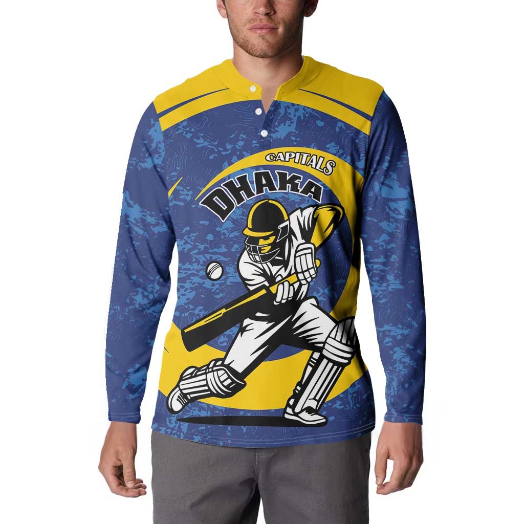 Custom Dhaka Cricket Capitals Button Sweatshirt Together We Rise - Wonder Print Shop