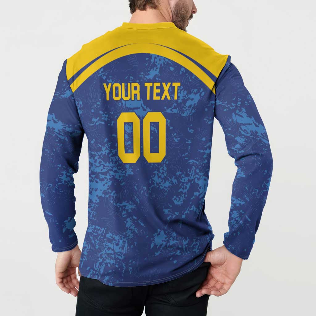 Custom Dhaka Cricket Capitals Button Sweatshirt Together We Rise - Wonder Print Shop