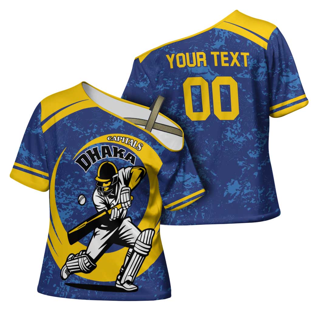 Custom Dhaka Cricket Capitals Cross Shoulder Shirt Together We Rise - Wonder Print Shop