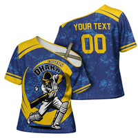 Custom Dhaka Cricket Capitals Cross Shoulder Shirt Together We Rise - Wonder Print Shop