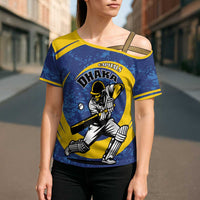 Custom Dhaka Cricket Capitals Cross Shoulder Shirt Together We Rise - Wonder Print Shop