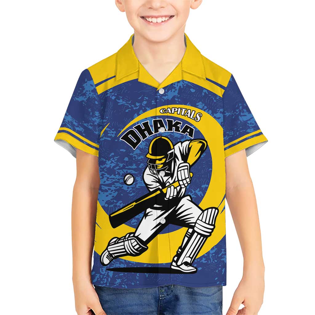 Custom Dhaka Cricket Capitals Kid Hawaiian Shirt Together We Rise - Wonder Print Shop