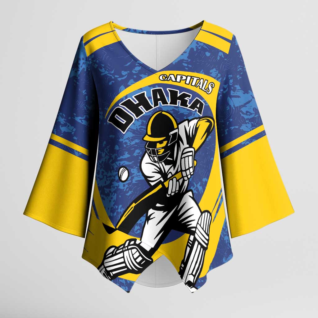 Custom Dhaka Cricket Capitals Kimono Sleeve Blouse Together We Rise - Wonder Print Shop