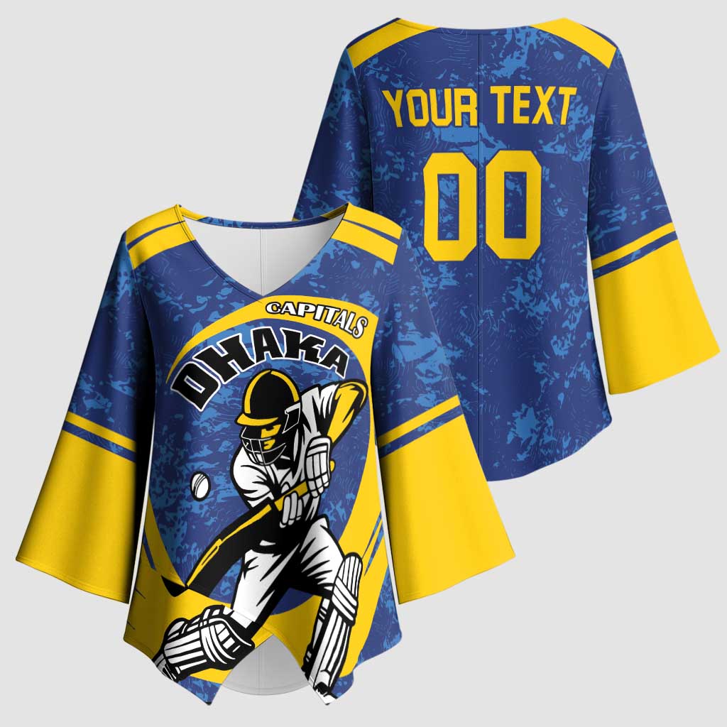 Custom Dhaka Cricket Capitals Kimono Sleeve Blouse Together We Rise - Wonder Print Shop