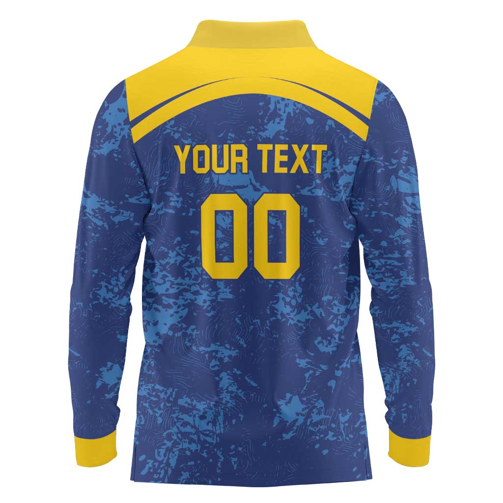 Custom Dhaka Cricket Capitals Long Sleeve Polo Shirt Together We Rise - Wonder Print Shop