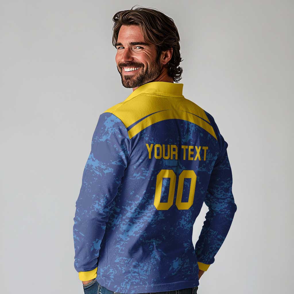 Custom Dhaka Cricket Capitals Long Sleeve Polo Shirt Together We Rise - Wonder Print Shop