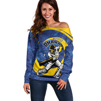 Custom Dhaka Cricket Capitals Off Shoulder Sweater Together We Rise - Wonder Print Shop