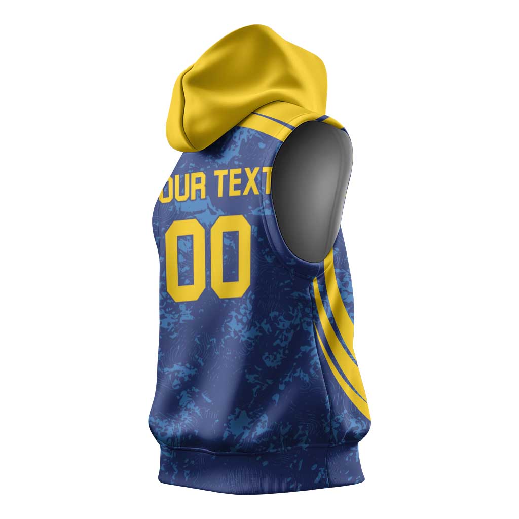 Custom Dhaka Cricket Capitals Sleeveless Hoodie Together We Rise - Wonder Print Shop