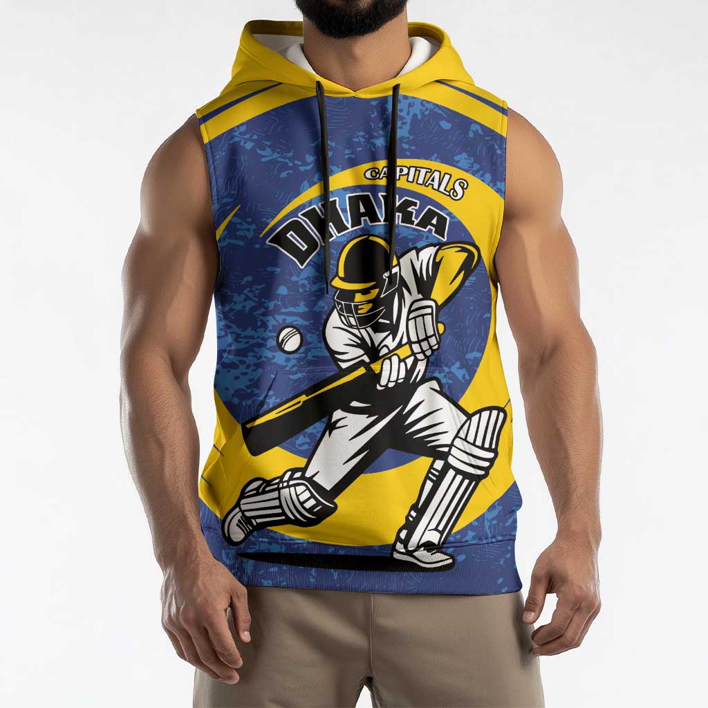 Custom Dhaka Cricket Capitals Sleeveless Hoodie Together We Rise - Wonder Print Shop