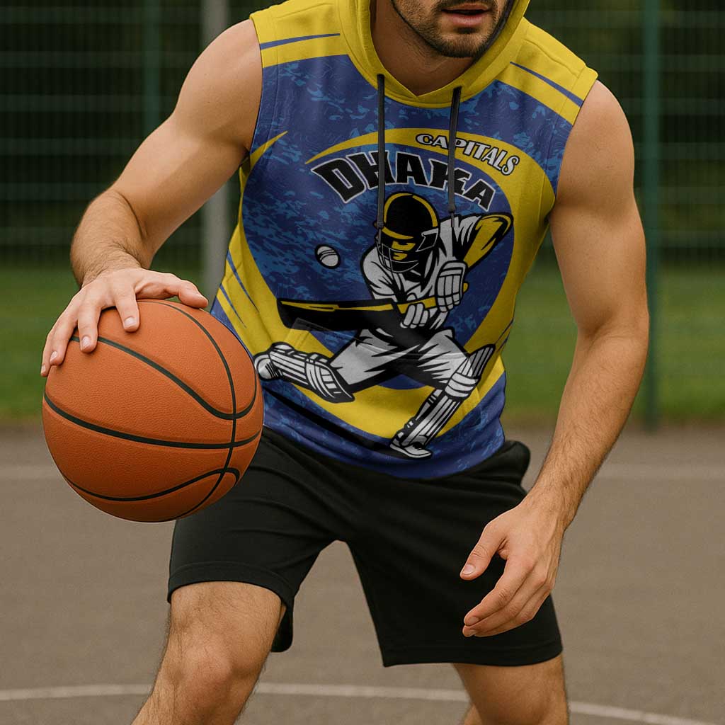 Custom Dhaka Cricket Capitals Sleeveless Hoodie Together We Rise - Wonder Print Shop