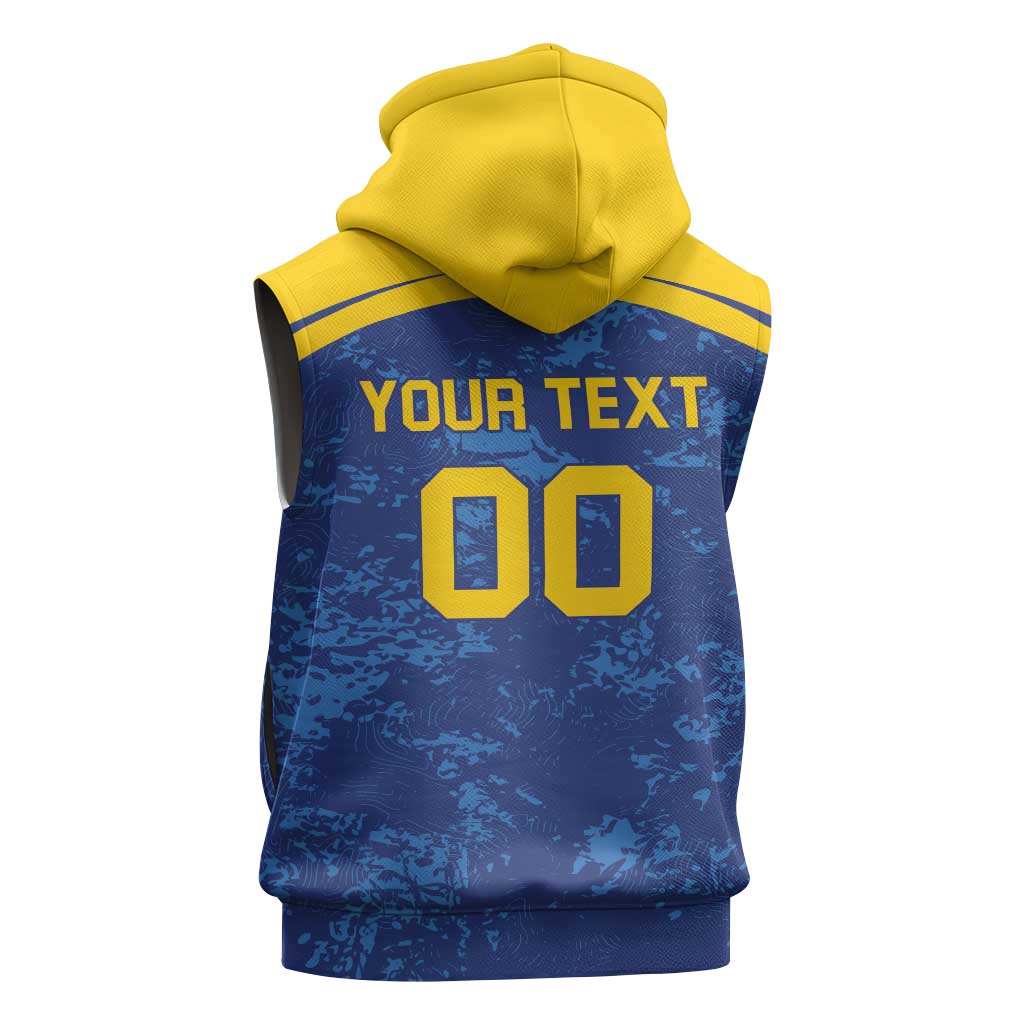 Custom Dhaka Cricket Capitals Sleeveless Zip Hoodie Together We Rise - Wonder Print Shop