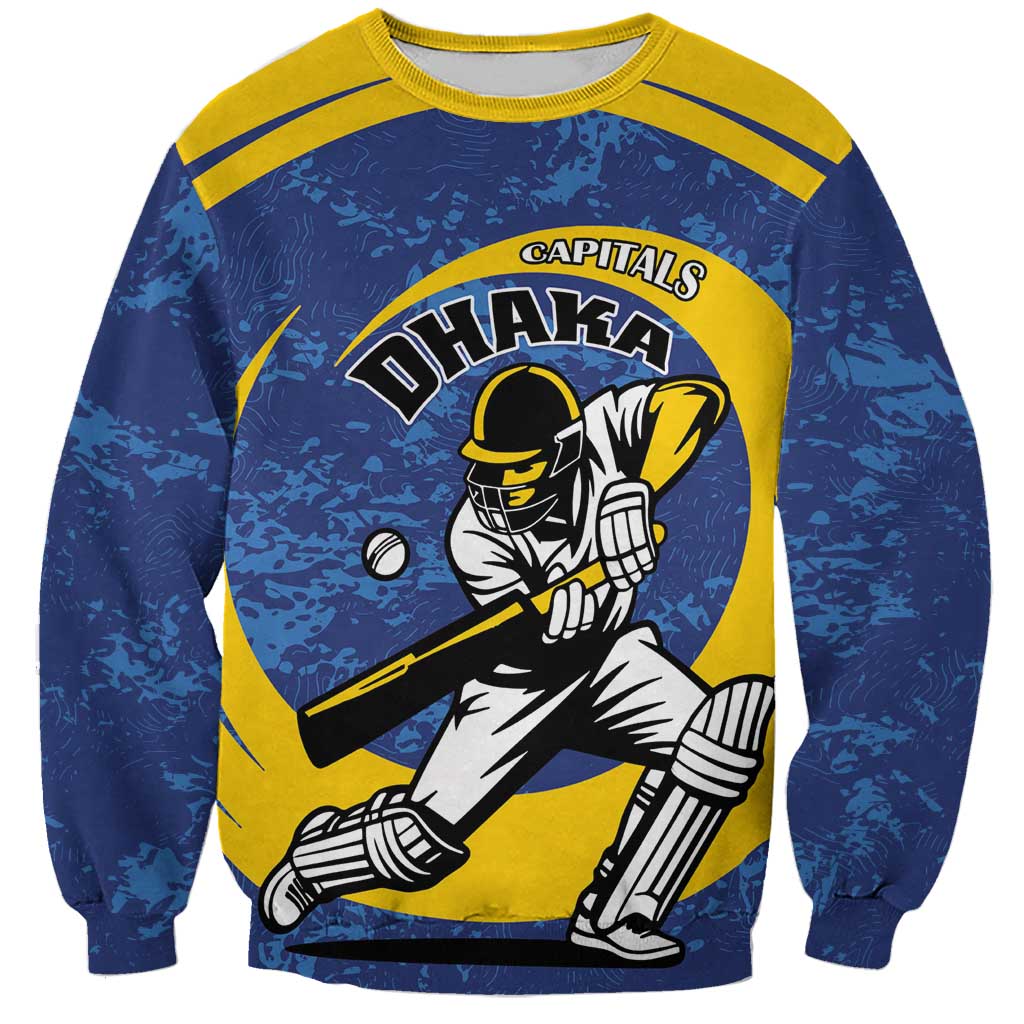 Custom Dhaka Cricket Capitals Sweatshirt Together We Rise - Wonder Print Shop