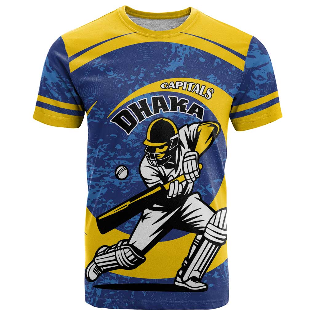 Custom Dhaka Cricket Capitals T Shirt Together We Rise - Wonder Print Shop