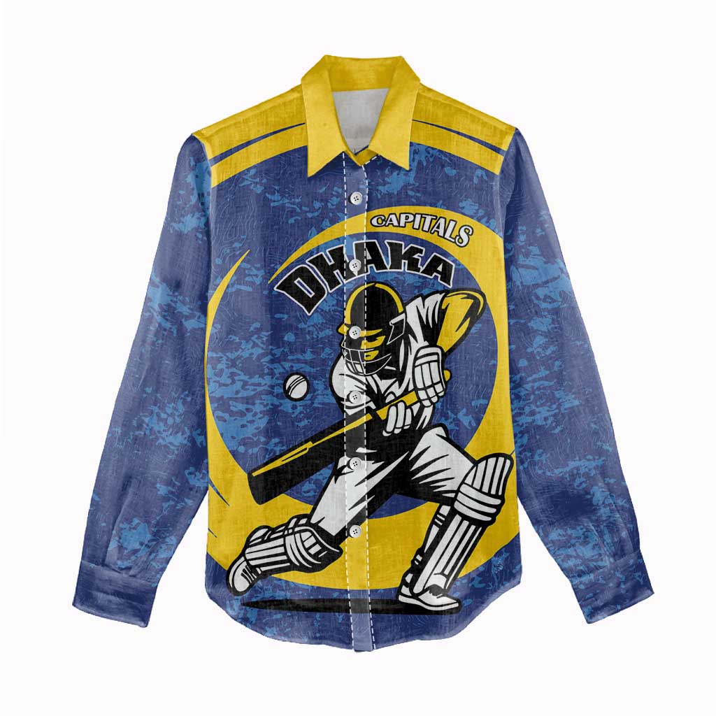 Custom Dhaka Cricket Capitals Women Casual Shirt Together We Rise - Wonder Print Shop